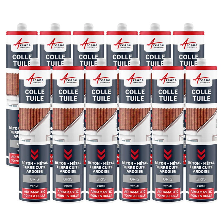 Hybrider Polymer-Klebstoff für Dachziegel : ARCAMASTIC FUGEN UND KLEBER Signalgrau- RAL 7004-290 ml