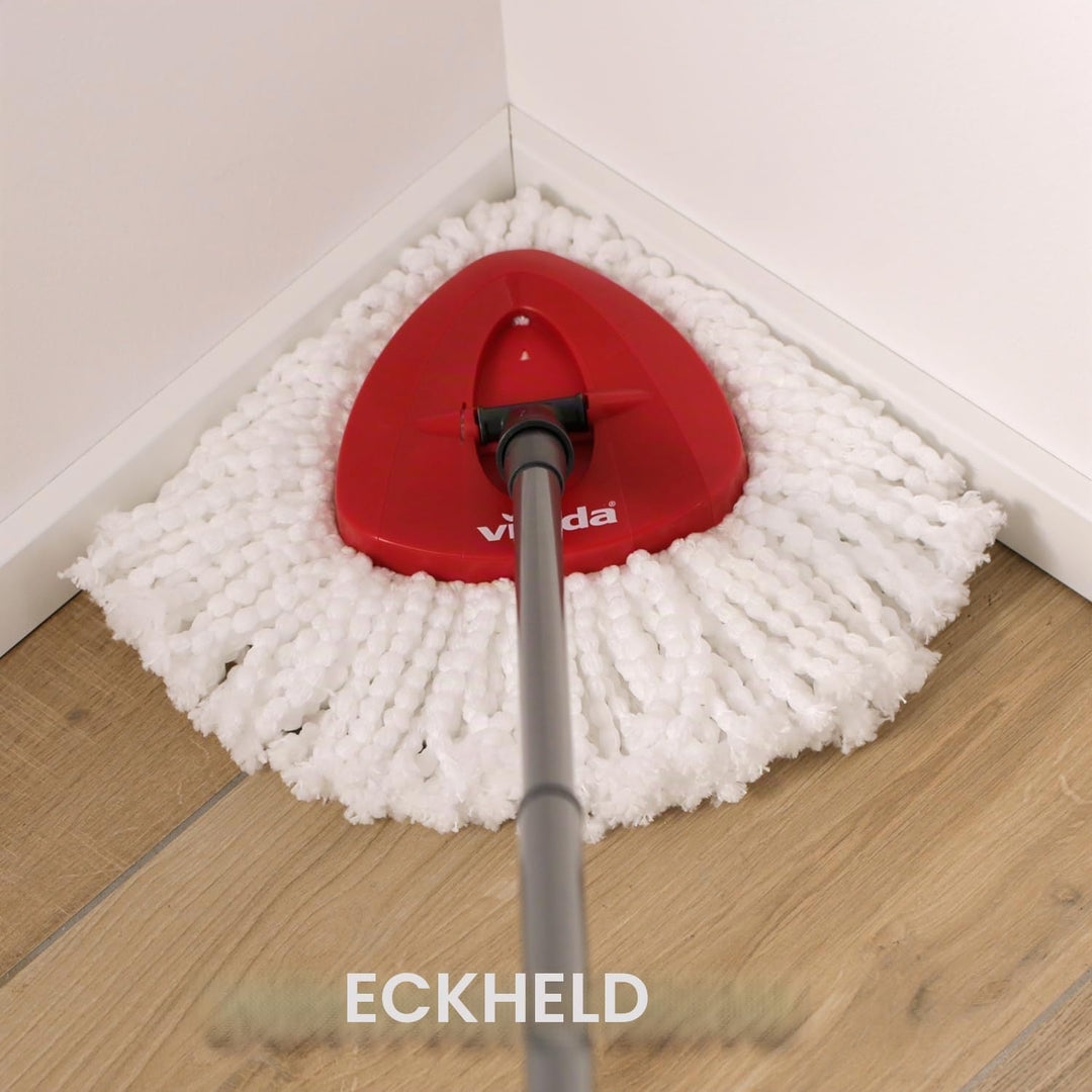 Vileda Easy Wring, Clean Spin Mop und Eimer Set mit Fusspedal, Teleskopstiel 85-123 cm, Bodenwischer