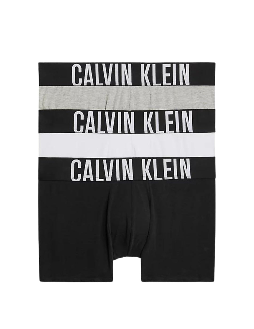 Calvin Klein Baumwolle Stretch 3 Pack Boxer Short, Schwarz Mit Blau/erdbeerfeld/schwarz S Schwarz, G