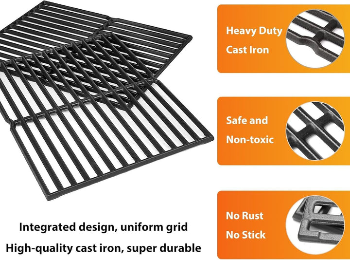GRISUN 38cm x 28.6cm Grillroste für Weber Spirit 200 Serie mit Seitenbedienfeld, für Spirit E210, fü