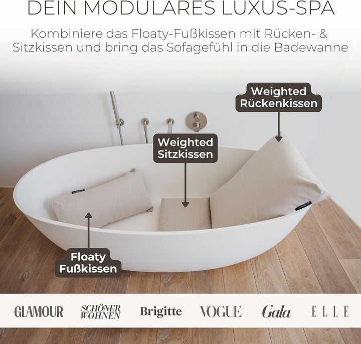 BADESOFA® Badewannen-Sitzkissen | Revolutionärer Komfort für Badewanne, Dusche & Whirpool | Waschbar