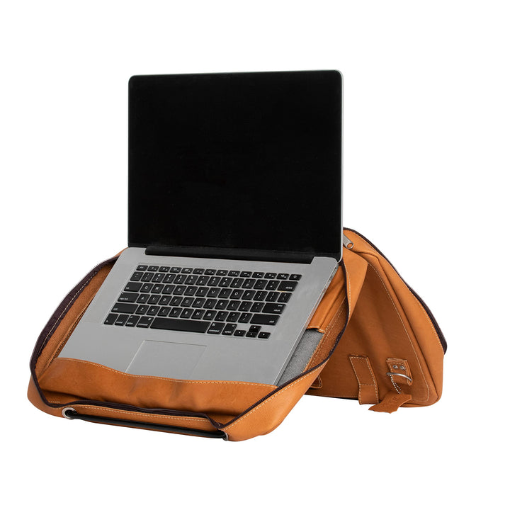 R-GO Viva Laptoptasche, 15.6 Zoll Notebooktasche, Vollnarbenleder (LWG-Zertifizierung), Integrierter