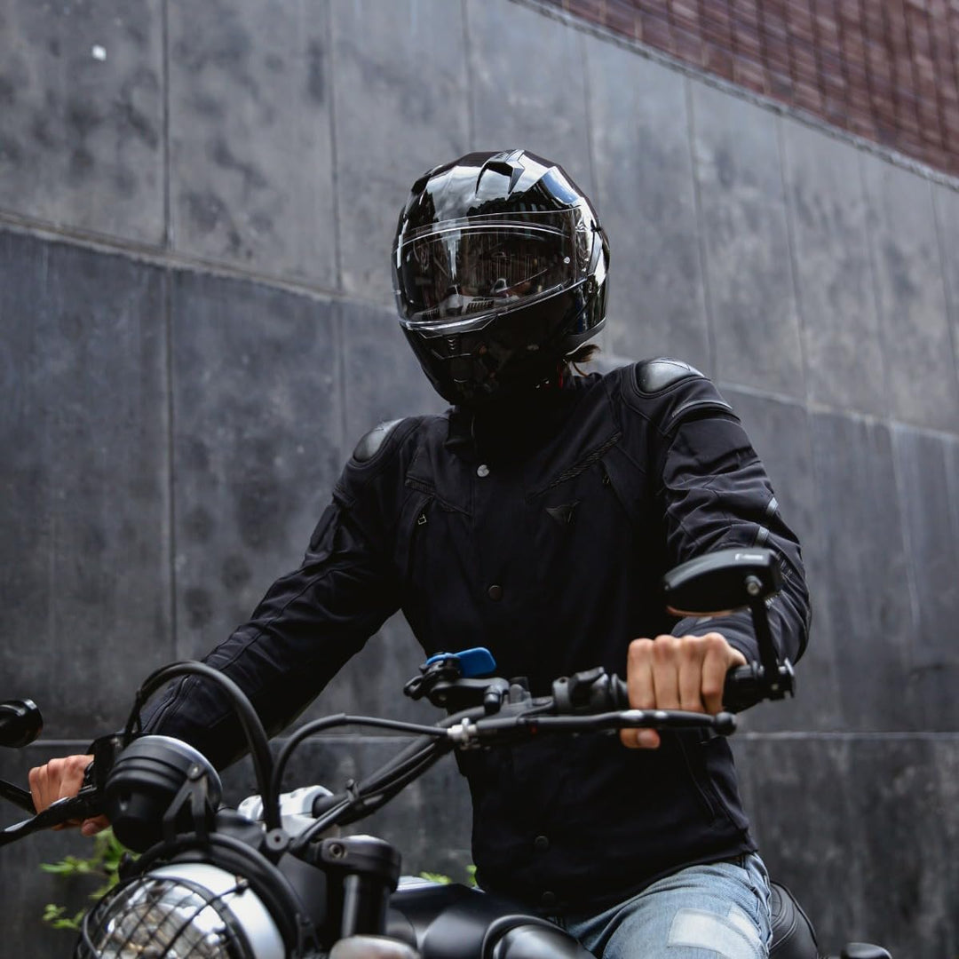 VINZ Kennet Integralhelm mit Sonnenblende | Motorrad Helm Vollvisierhelm Mopedhelm | Motorradhelm Fu