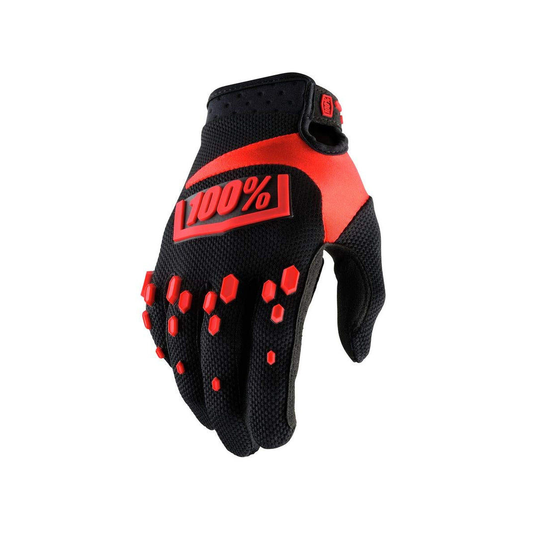 100% 10004-007-10 AIRMATIC Handschuhe Schwarz/Rot S, Schwarz/Rot S