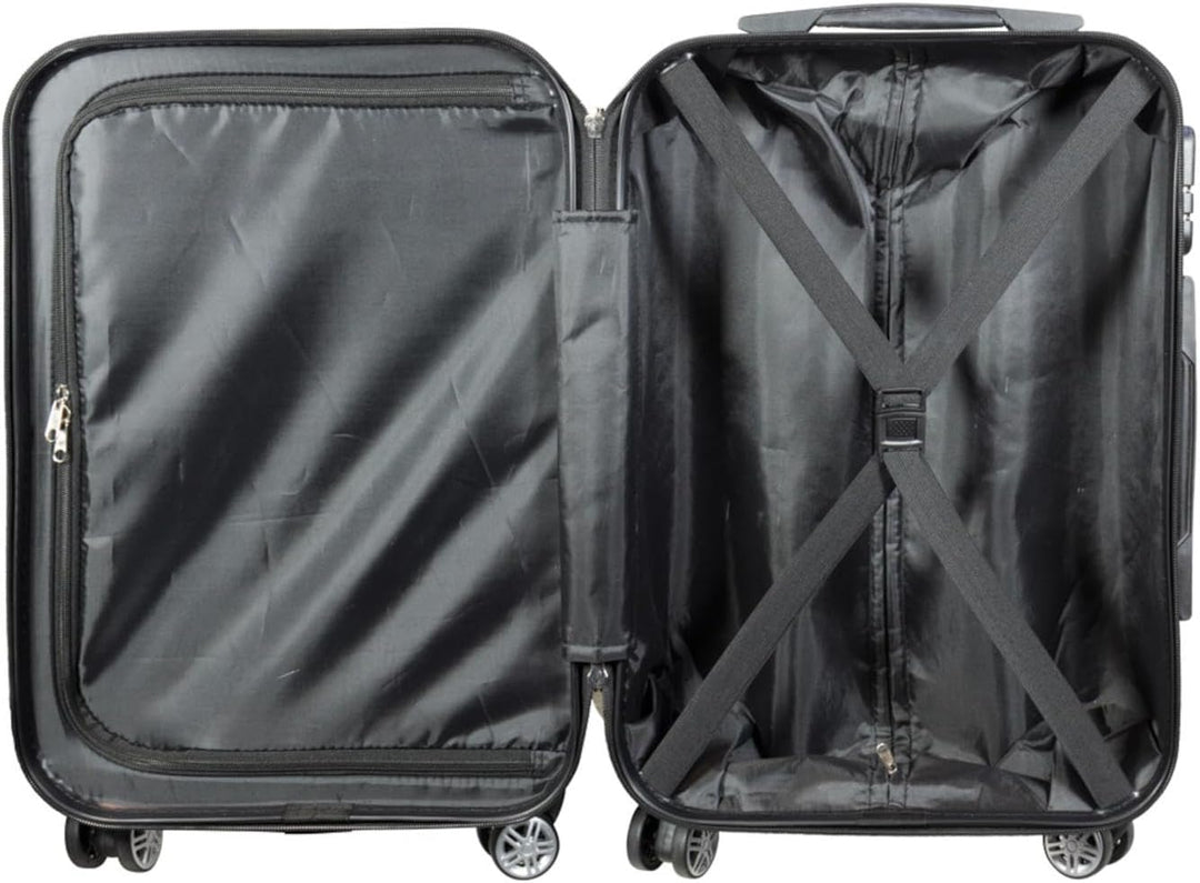 Hartschalen Koffer Trolley mit hochwertigem Motiv Print Asia Butterfly mit Dehnfalte, Grösse XL Asia