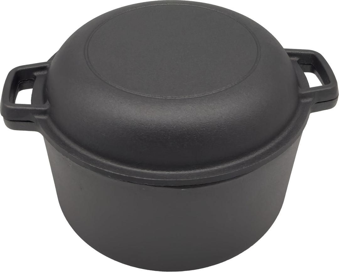 Homira Gusseisentopf 26 cm – Brotbackform & Pfanne in einem, Induktionsgeeignet Brotbacktopf, Brotba