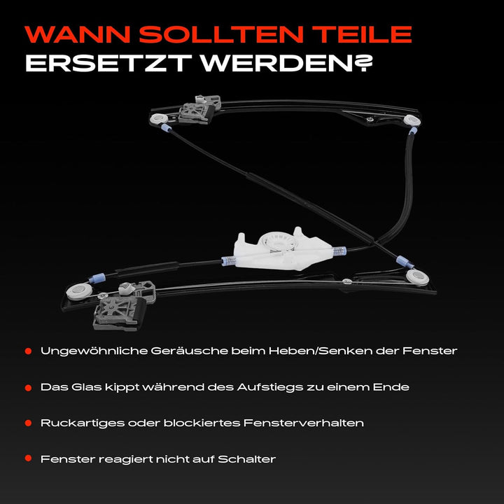 Frankberg Elektrisch Fensterheber Ohne Motor 2/3-Türer Vorne Rechts Kompatibel mit Golf IV 1J1 Alle