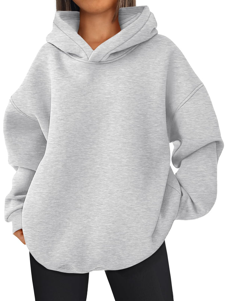 EFAN Damen-Kapuzenpullover, übergross, Fleece, Kapuzenpullover, Tops, Pullover, lässig, bequem, Herb