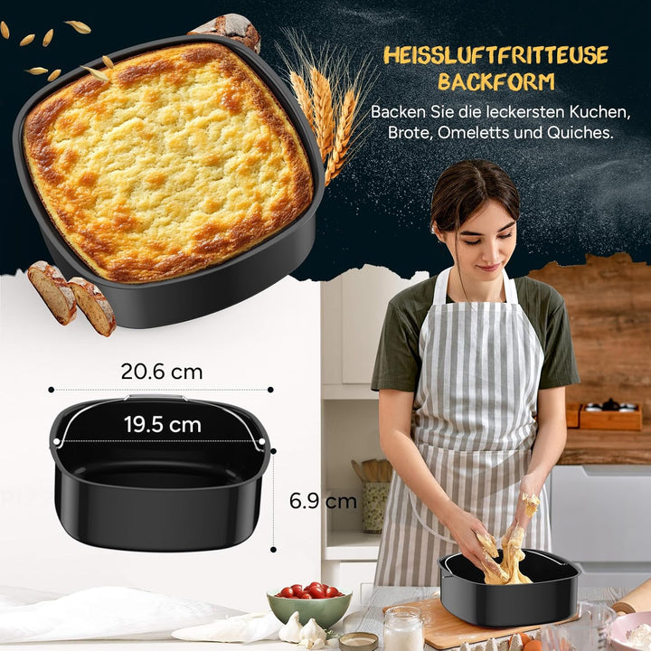 Airfryer zubehör, heissluftfritteuse zubehör mit airfryer backpapier, heissluftfritteuse zubehör pas