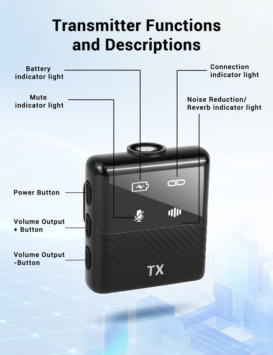 Mini kabelloses Ansteck mikrofon für iPhone, iPad, Android Handy –Geräuschunterdrückung, Plug & Play