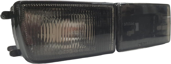 goingfast Front- Blinker Blinkleuchten + kurze Blenden Schwarz Set Links+Rechts Eintragungsfrei