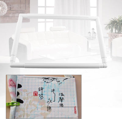 Stickrahmen Eckig, Kunststoff Kreuzstichrahmen Quadratischer Stickrahmen, Tischdecke Sticken Kreuzst