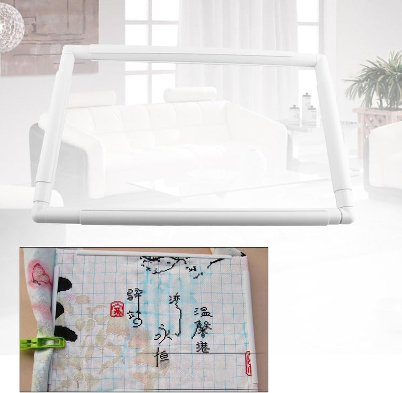 Stickrahmen Eckig, Kunststoff Kreuzstichrahmen Quadratischer Stickrahmen, Tischdecke Sticken Kreuzst
