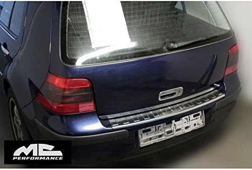 RECAMBO Ladekantenschutz Edelstahl kompatibel für VW Golf 4 - matt gebürstet mit Textur - Styling un