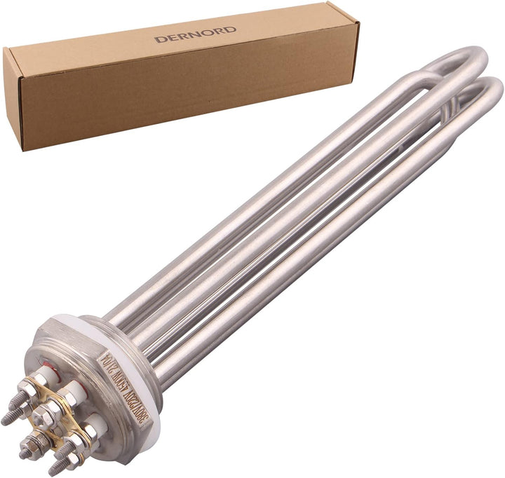 DERNORD 1-1/2 Zoll Heizelement U Typ Elektrische Brühwasser Heizung BSP Gewinde Edelstahlflansch (22
