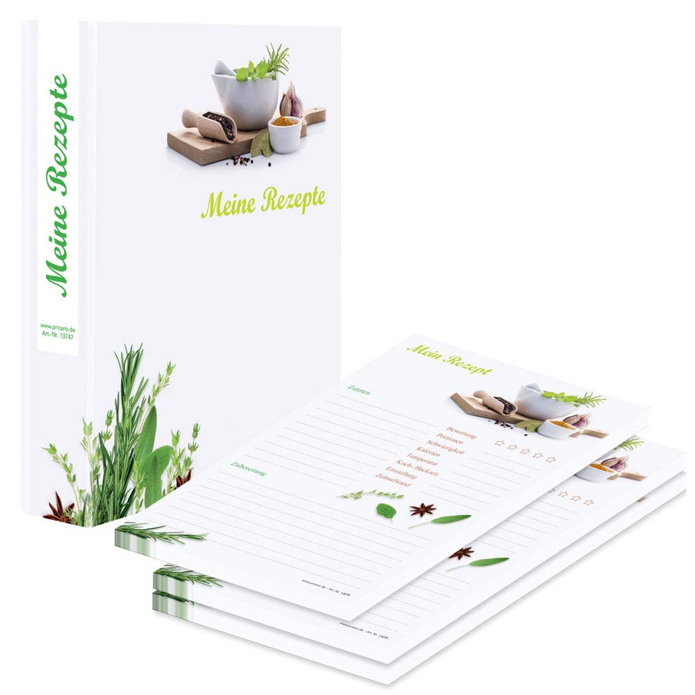 PRICARO Rezeptordner mit Rezeptblock "Gewürze", A5