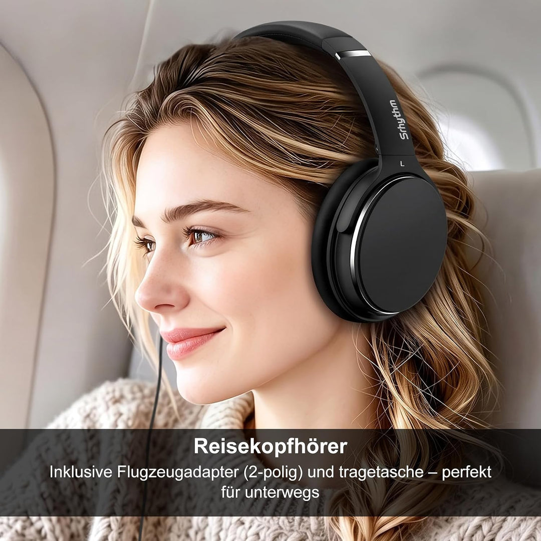 Noise Cancelling Kopfhörer Leichte,Srhythm NC25 Over Ear ANC Kopfhoerer Bluetooth Kabellos Faltbar m