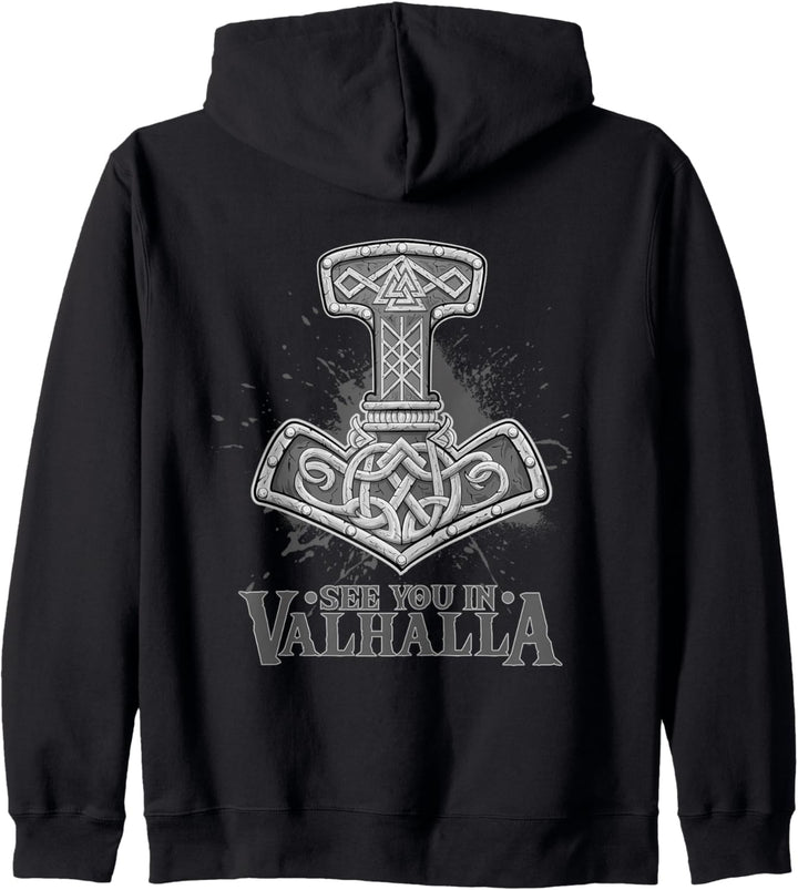 Vikings See you in Valhalla - Design für Kelten und Wikinger Kapuzenjacke