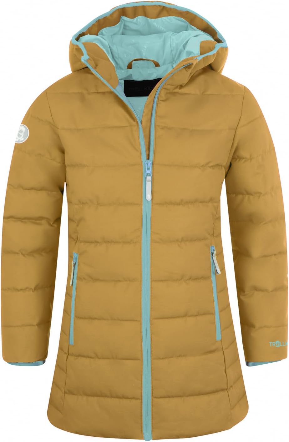 Trollkids Mädchen Wintermantel Winterjacke Stanavanger 92 Honig/Wasserblau, 92 Honig/Wasserblau