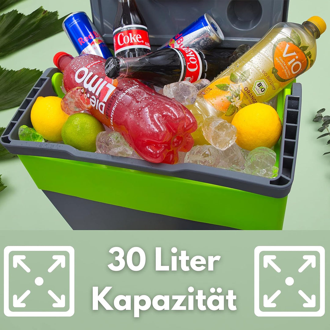30 Liter 2in1 Kühlbox | Elektrische Kühlbox | Kühltasche | Isoliertasche | Thermobox | Warmhaltebox