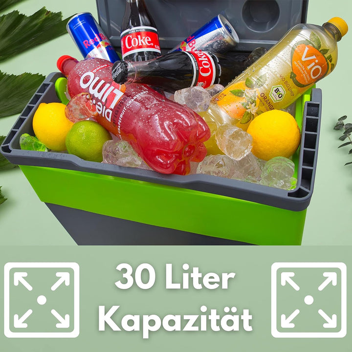 30 Liter 2in1 Kühlbox | Elektrische Kühlbox | Kühltasche | Isoliertasche | Thermobox | Warmhaltebox