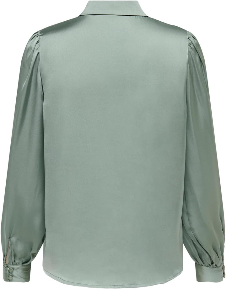 NAME IT Damen Onlzora Ls Puff Shirt Noos Wvn S Lily Pad, S Lily Pad