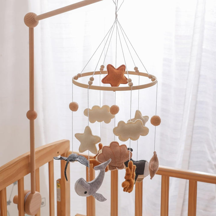 Baby Mobile, Bett Mobile, Filz Meerestiere Bett Mobile Abnehmbare Cartoon Spielzeuge Windspiel Deko
