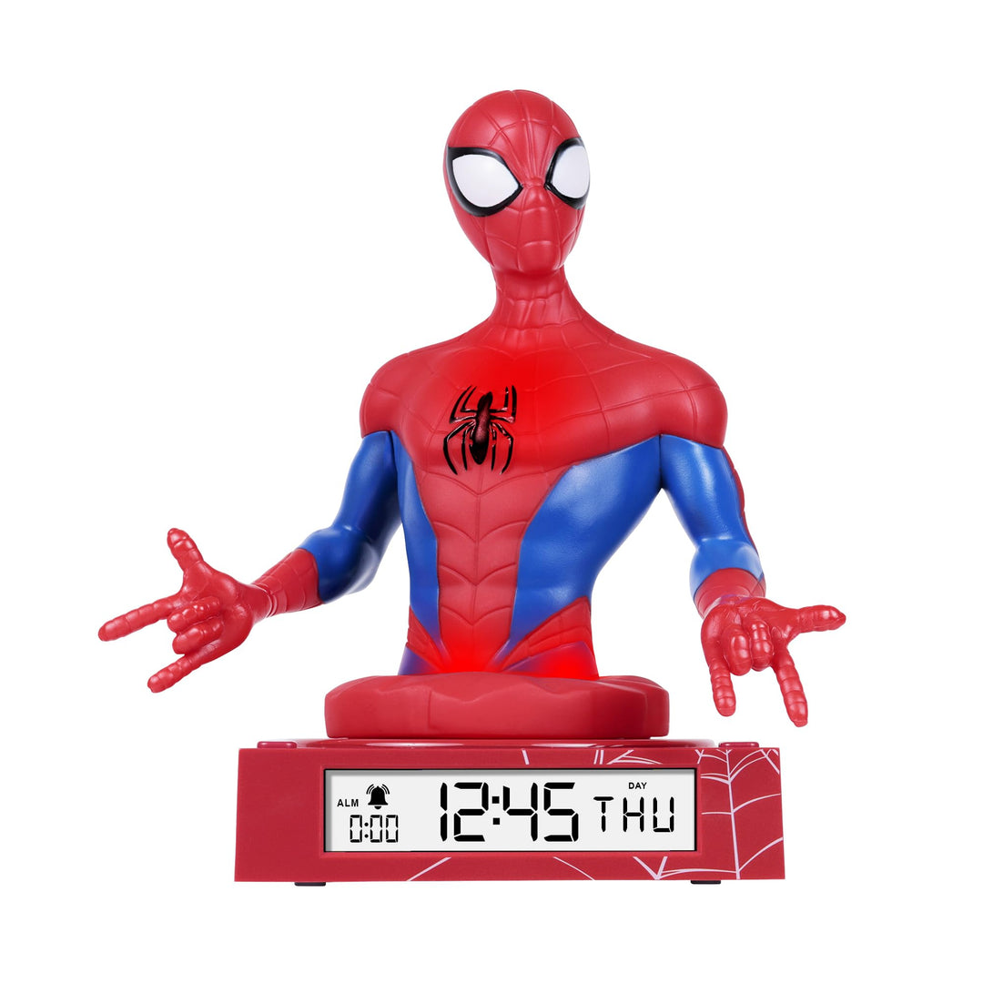 3D Spiderman Digitaler Wecker für Kinder, Nachtlicht