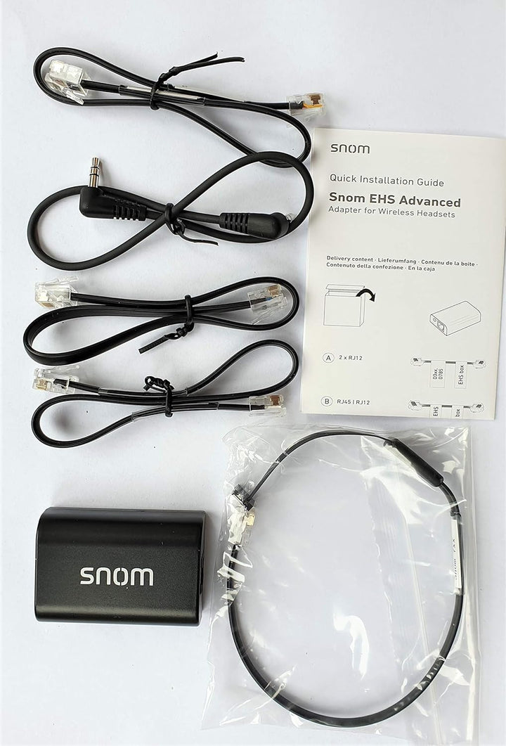 Snom EHS Wireless Headset Adapter (herstellerspezifische EHS-Protokolle, Signalisierung des Klingelt