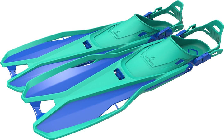 TECNOPRO Unisex Jugend F6 C Travel Flossen 36-38 Turquoise/Blue, 36-38 Turquoise/Blue