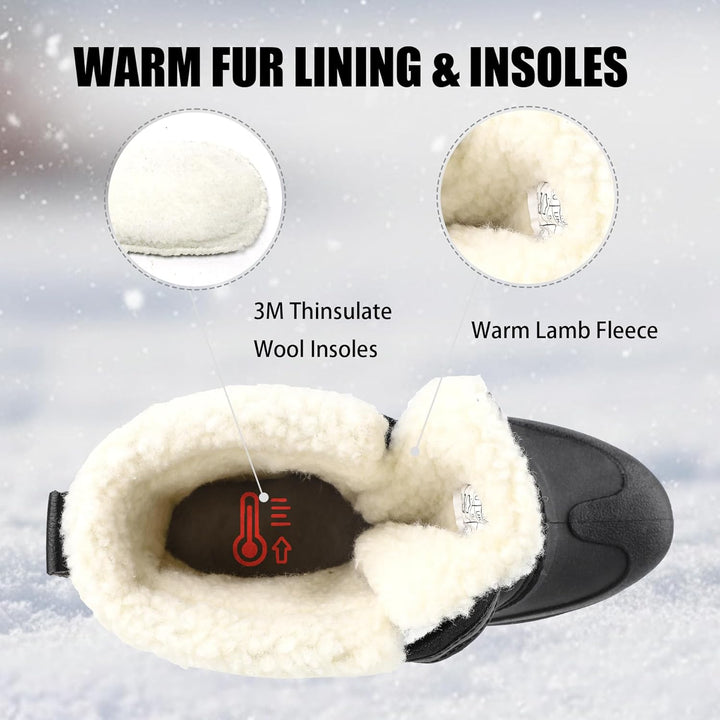 riemot Winterstiefel & Schneestiefel für Damen und Herren – Wasserdicht, Gefüttert und Warm, Rutschf