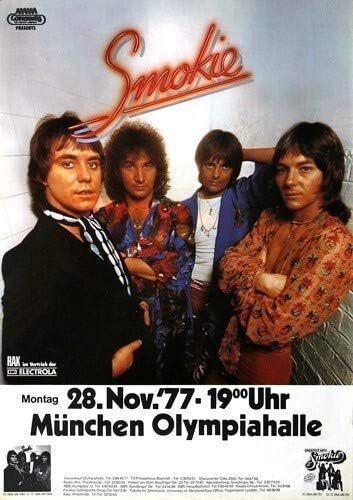 Smokie - Bright Light & Back Alleys, München 1977 » Konzertplakat/Premium Poster | Live Konzert Vera