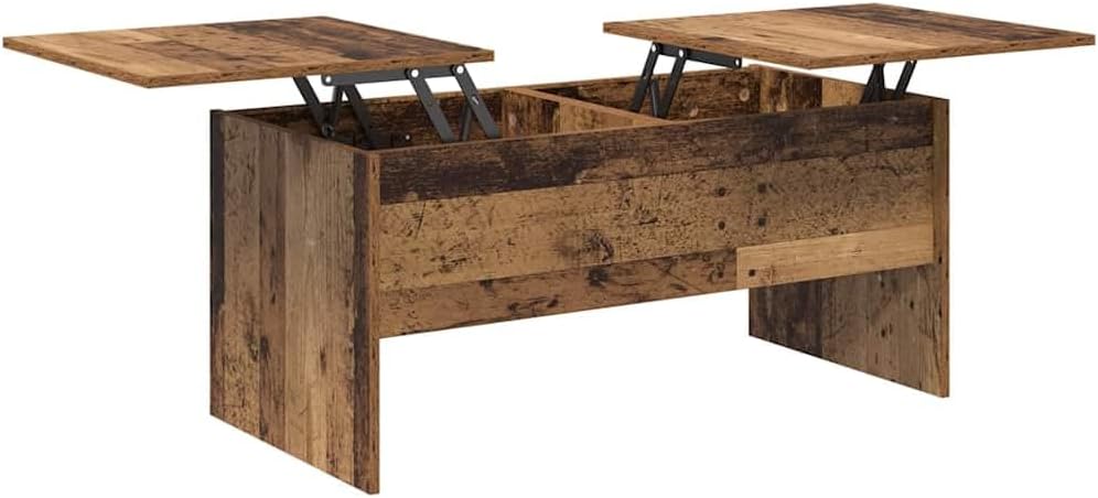 vidaXL Couchtisch Altholz 102 x 50,5 x 46,5 cm Holzwerkstoff, Eleganter Wohnzimmertisch, rechteckige