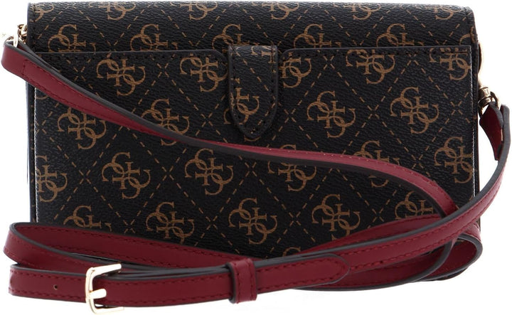 GUESS Damen Noelle Xbody Flap Organizer Bag Braun, Braun