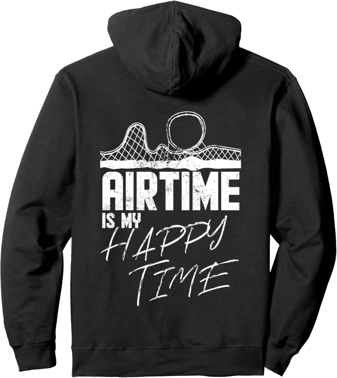 Airtime is my happy time Lustiges Freizeitpark Achterbahn Pullover Hoodie