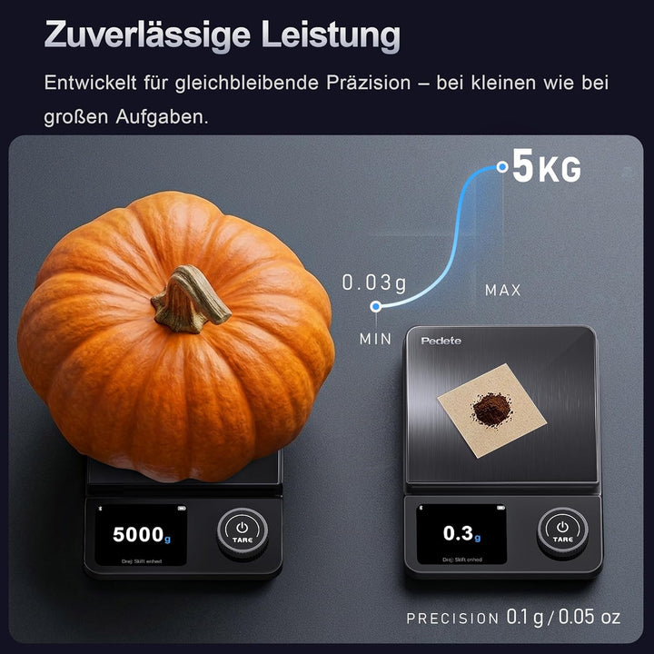 Küchenwaage Digitale ProfiFein waage Bluetooth-Verbindungs-App,Kaloriendatenanalyse Kitchen Scale, L