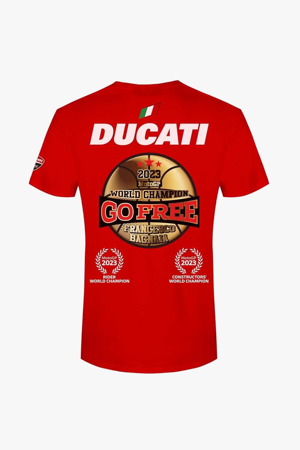 63 Herren Bagnaia Weltmeisterschaft 2023 T-Shirt (1er Pack) L Rot, L Rot
