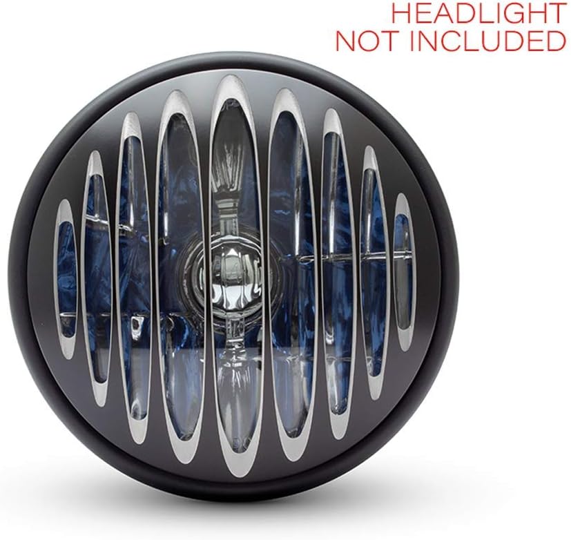 Alchemy Parts Motorrad Blende Scheinwerfer 7" Zoll Schutz Scrambler Projekt Retro - Dicke Gefängnis