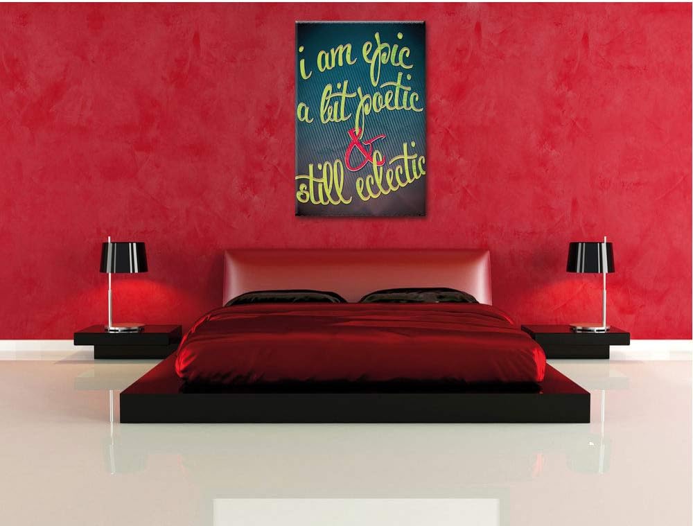 I am EPIC Leinwandbild Bild auf Leinwand, XXL riesige Bilder fertig gerahmt mit Keilrahmen, Kunstdru