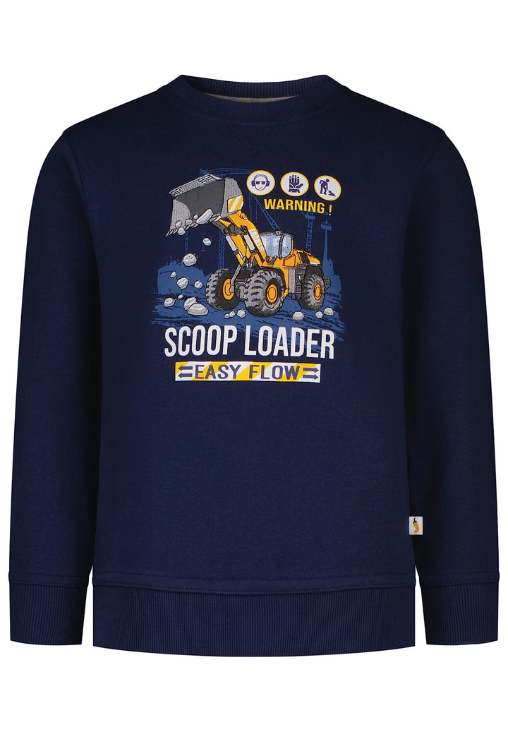 SALT AND PEPPER Jungen Boys Sweat Baustelle Emb Sweatshirt 104-110 Blau, 104-110 Blau