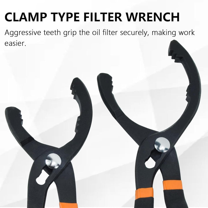 2 Stück 25,4 cm 30,5 cm Verstellbarer Ölfilterschlüssel, Ölfilterzange, Ölfilterentfernungswerkzeug