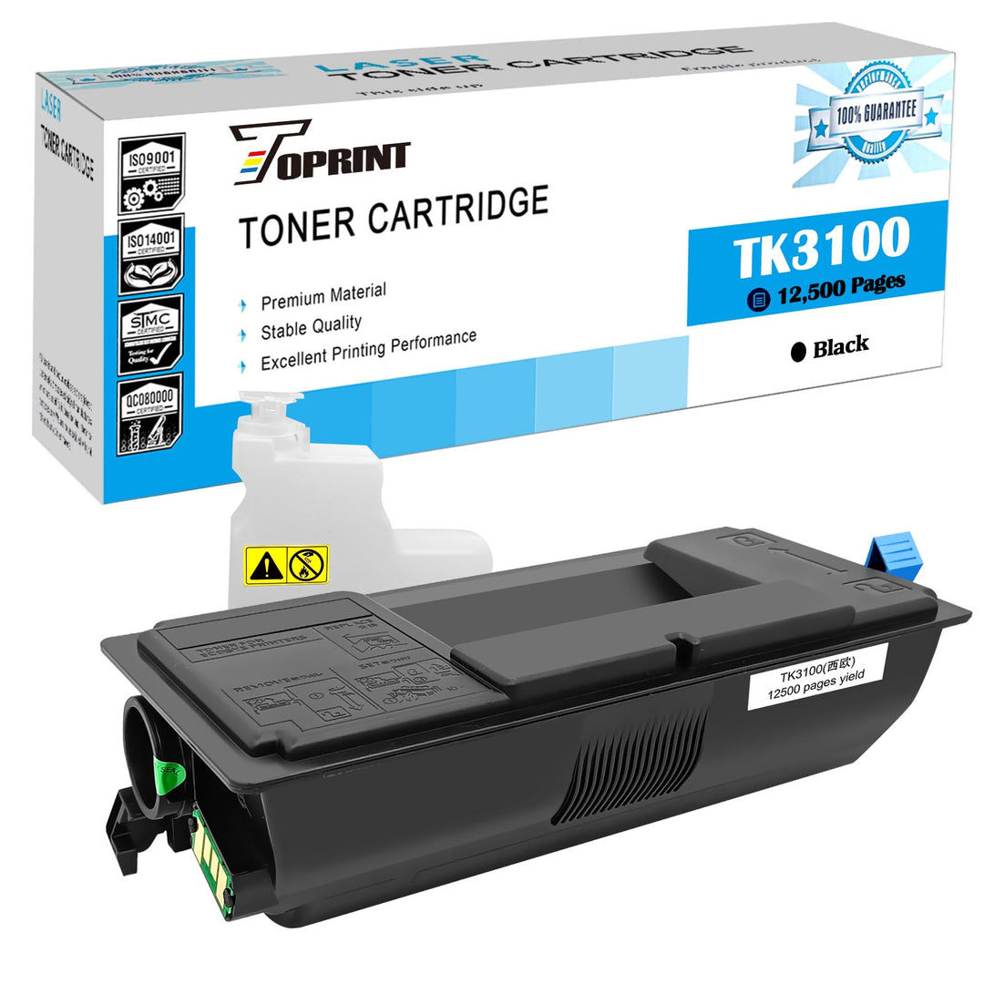 TOPRINT TK-3100K TK-3100 TK3100 1T02MS0NL0 Kompatible Tonerkartusche 12500 Seiten Schwarz für Kyocer