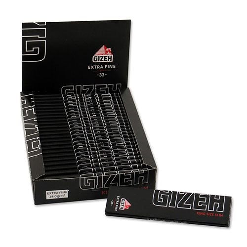 Zigarettenpapier Gizeh Black King Size Slim 25 Heftchen à 34 Blättchen
