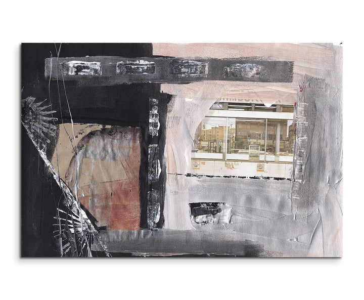 Paul Sinus Art 80x60cm Fotoleinwand Leinwanddruck Kunstdruck Wandbild schwarz grau beige braun