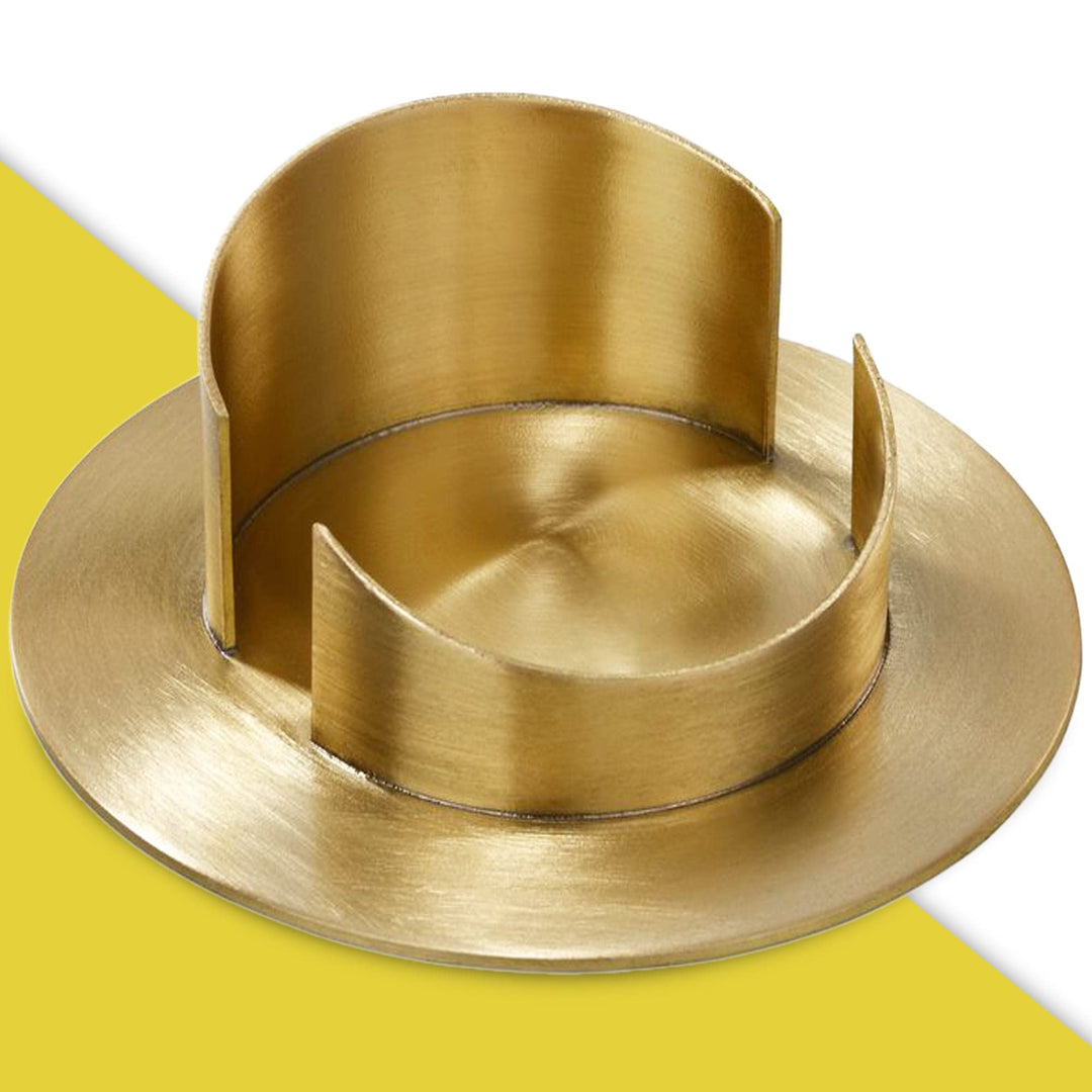 WikaKerzen Kerzenleuchter für Kerzen - Kerzenständer in Silber & Gold gebürstetem Messing Metall - K