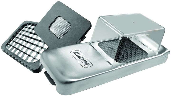 ALLIGATOR 3093 - Edelstahl-Multifunktionsschneider Mit Auffangbox - Gemüse- Zwiebel- und Pommesschne