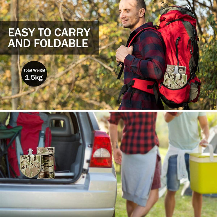 MOSFiATA Klappspaten 75cm Klappschaufel , 16 All-in-Function Survival Schaufel mit 2 Stück verstellb