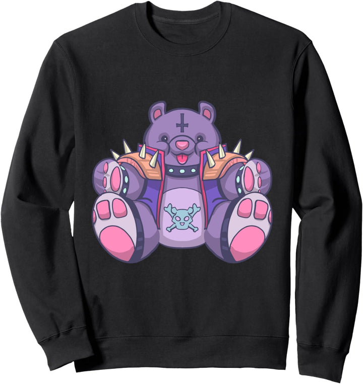 Pastell Goth Teddybär Creepy Kawaii Sweatshirt