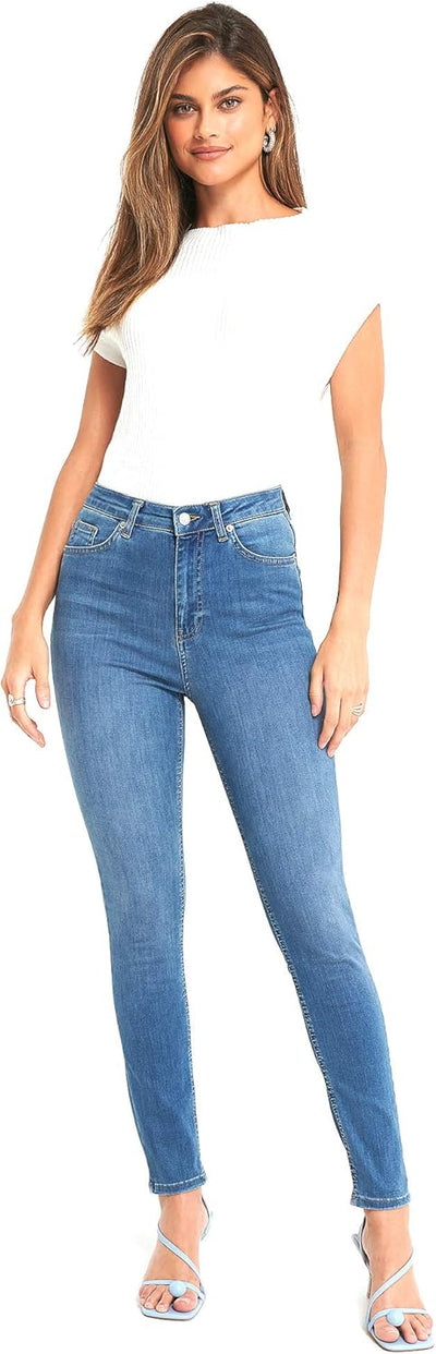 NA-KD Damen Skinny High Waist Jeans