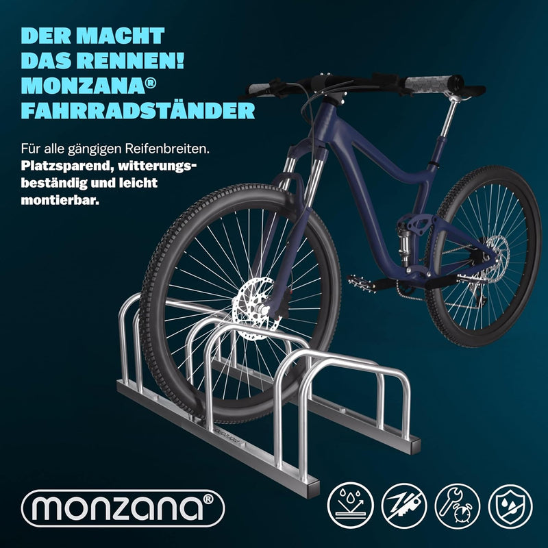 Monzana Fahrradständer für 3 Fahrräder 35-60 mm Reifenbreite Mehrfachständer Aufstellständer Radstän